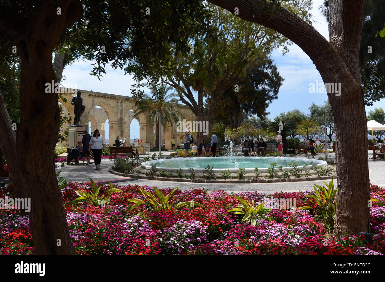 Upper Baracca Gärten in Valletta, Malta, Europa Stockfoto