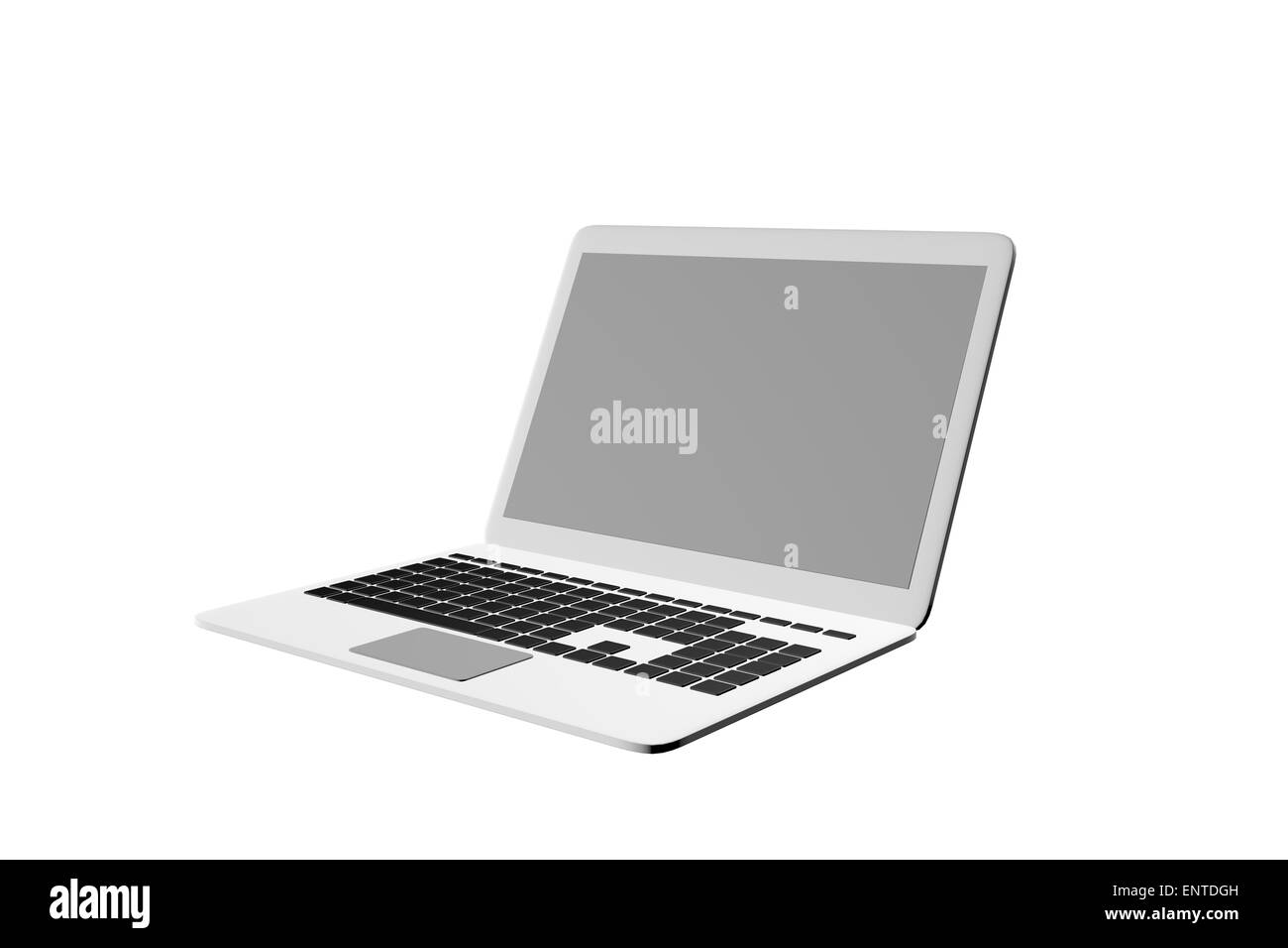 Silber laptop Stockfoto