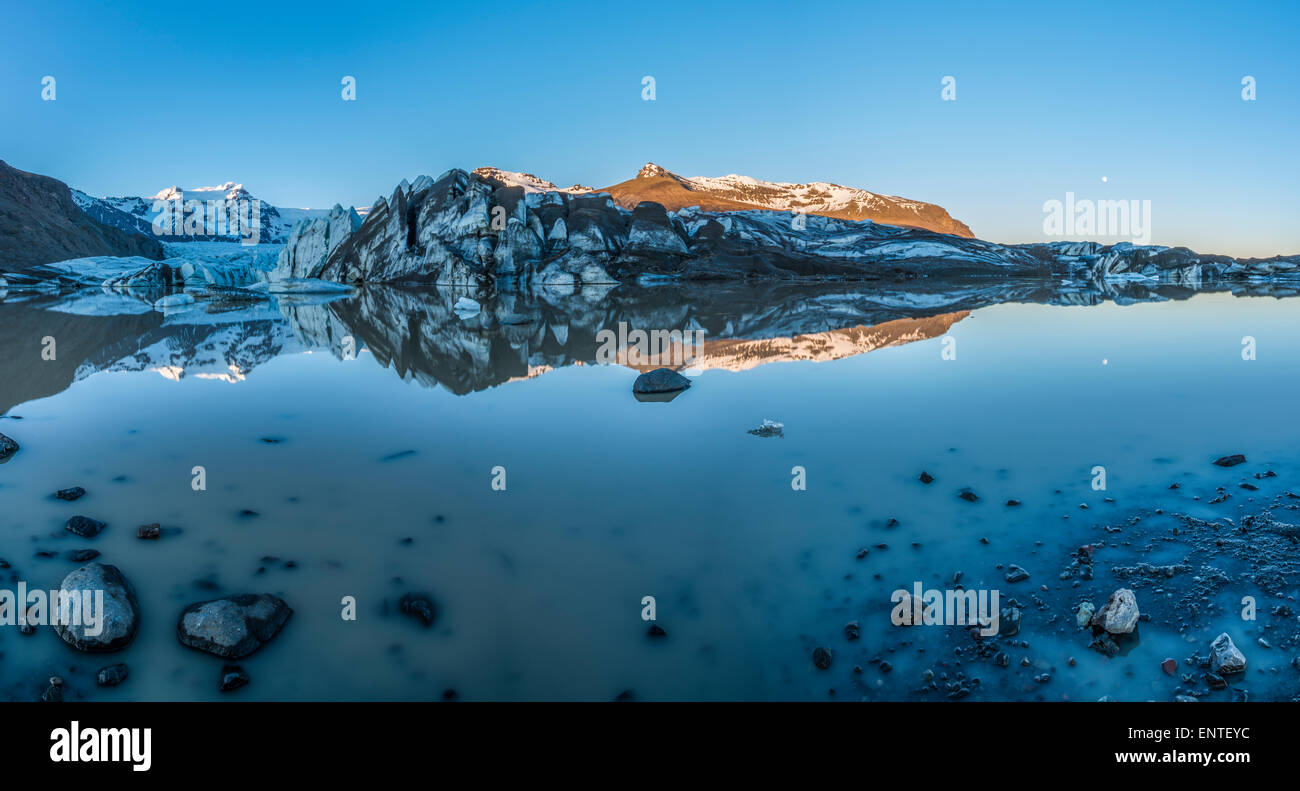 Svinafellsjokull Gletschersee, Skaftafell, Vatnajökull-Nationalpark, Island Stockfoto