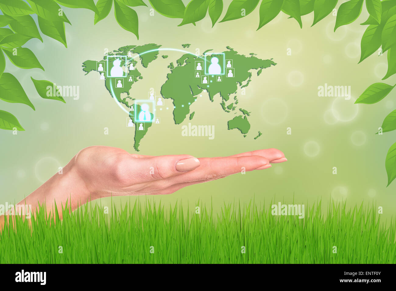 Welt in deinen Händen Stockfoto