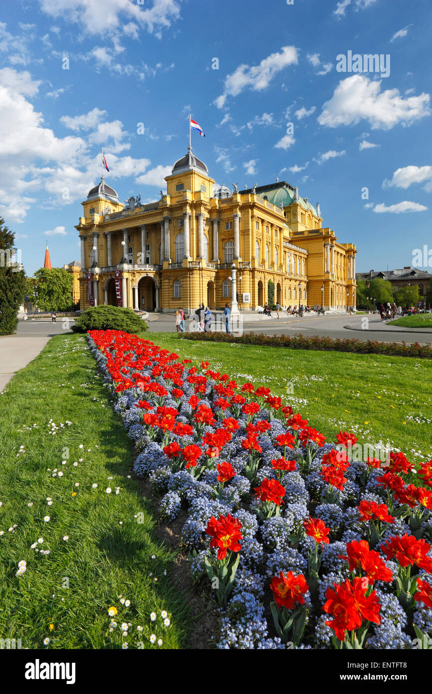 Nationaltheater von Zagreb, Kroatien Stockfoto