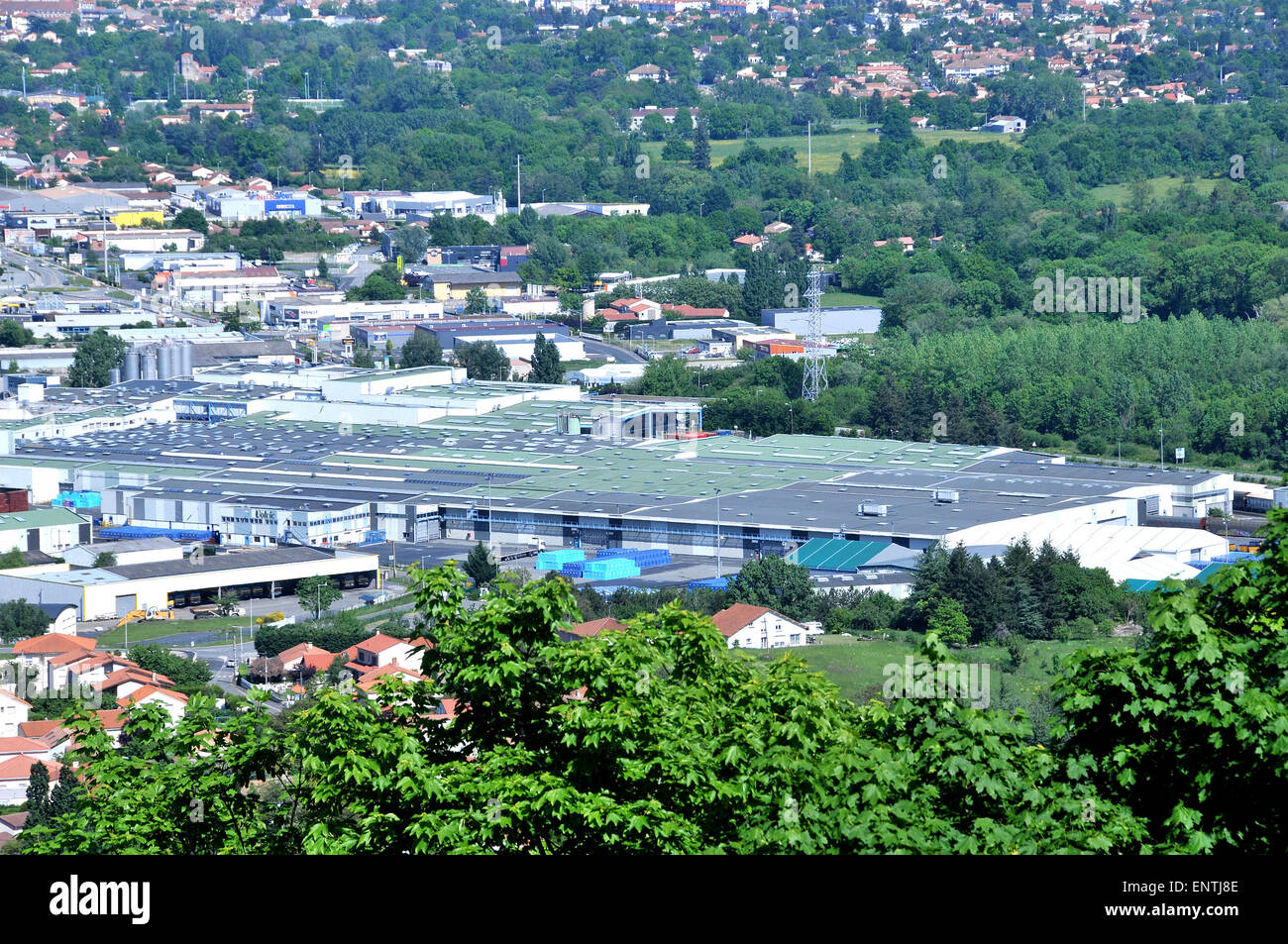 Volvic Fabrik Volvic Puy de Dome Auvergne Zentralmassiv Frankreich Stockfoto