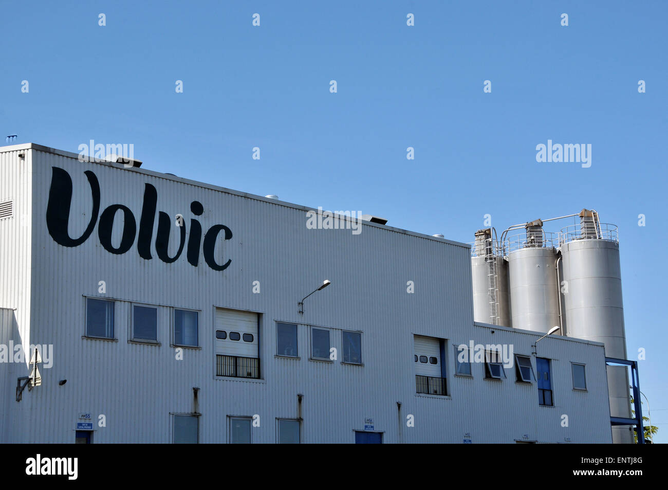 Volvic Fabrik Volvic Puy de Dome Auvergne Zentralmassiv Frankreich Stockfoto