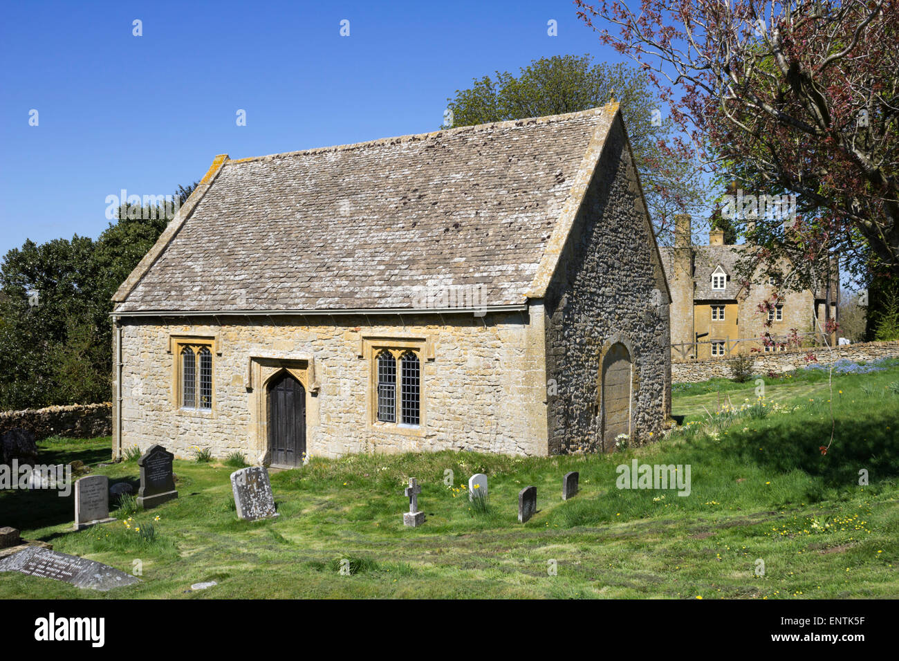 St. Faith church, Farmcote, in der Nähe von Winchcombe, Cotswolds, Gloucestershire, England, Vereinigtes Königreich, Europa Stockfoto