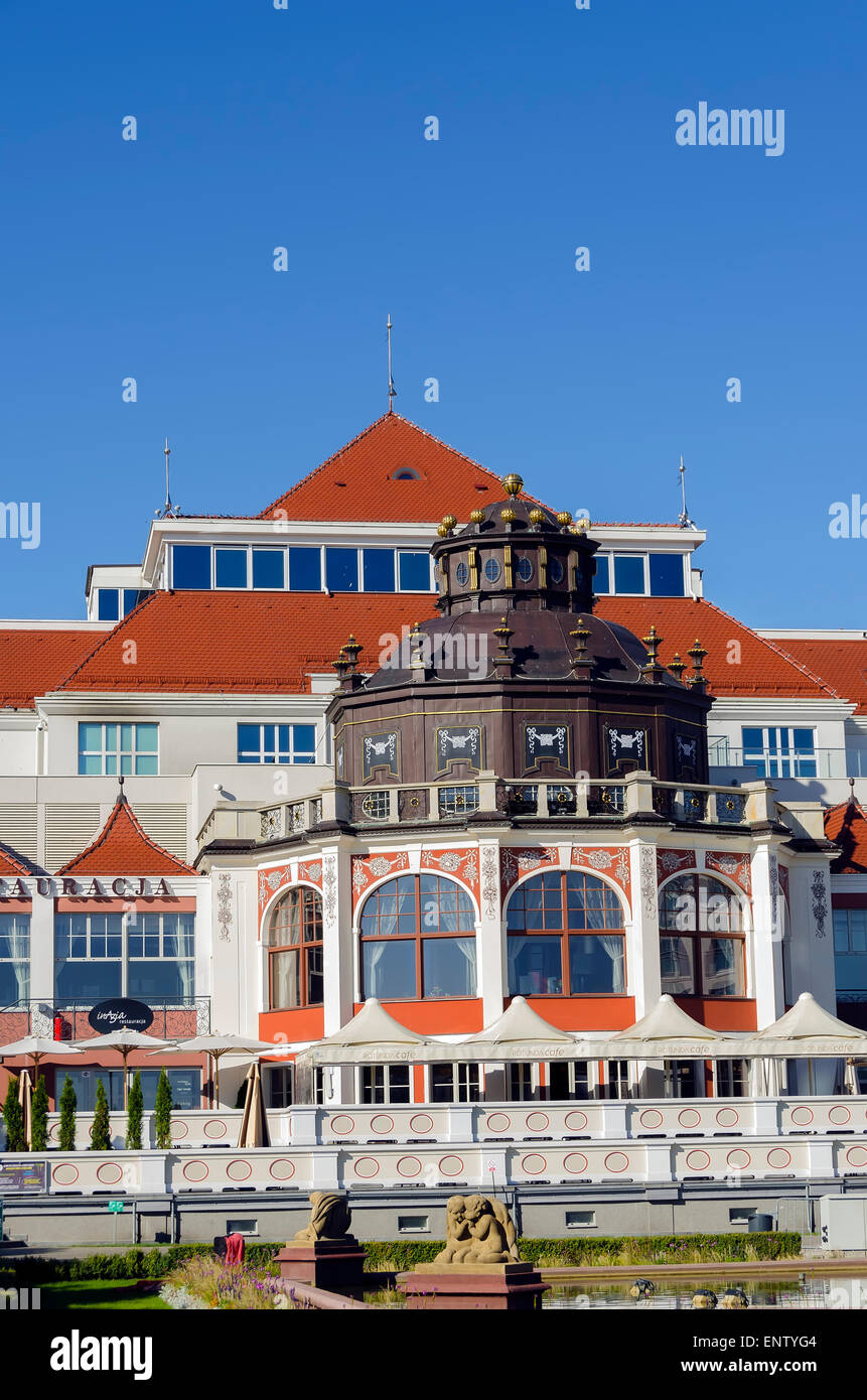 Ostsee Strand Hotel Sopot-Polen-Urlaubsort Stockfoto