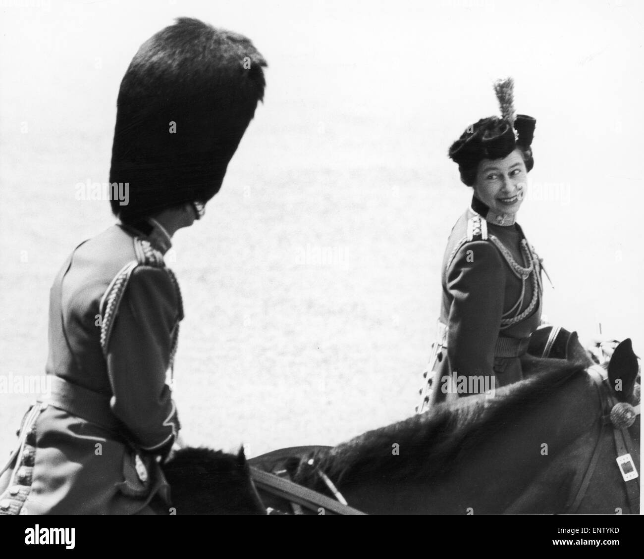 Die Königin Trooping die Farbe. 17. Juni 1974. Stockfoto