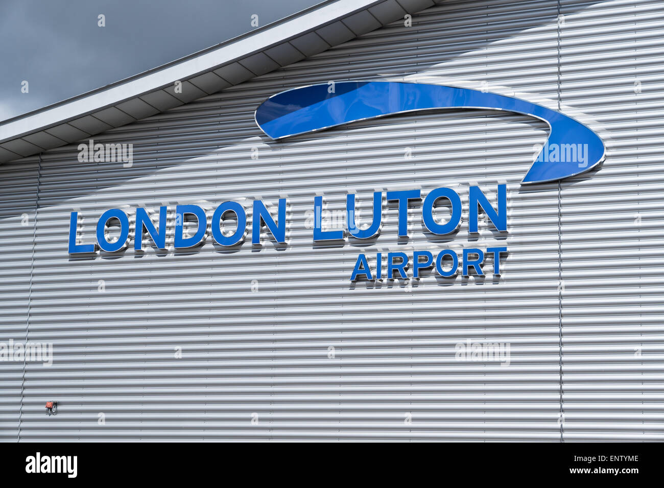 London Luton Flughafen Zeichen Stockfoto
