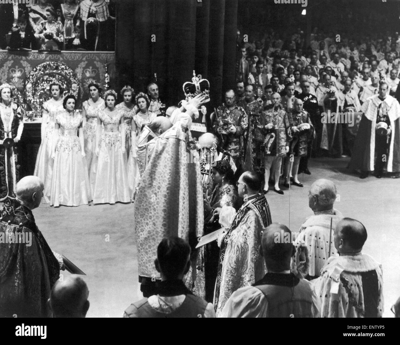 Krönung von Königin Elisabeth II. 3. Juni 1953. Stockfoto