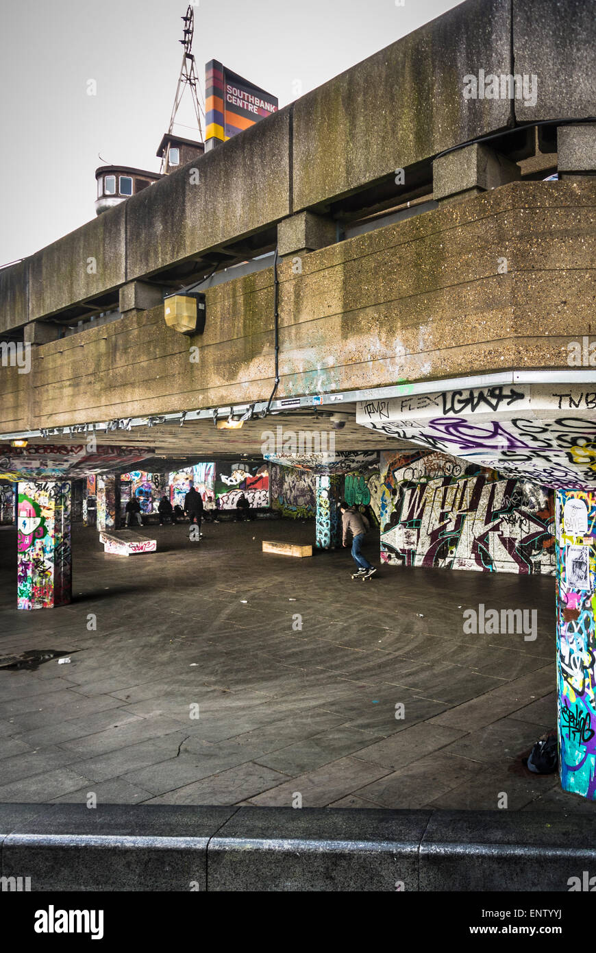 Southbank Skatepark, Southbank Centre, London. Stockfoto