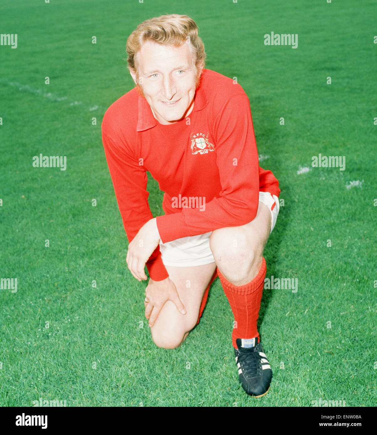 Tommy Gemmell, Nottingham Forest-Football-Spieler, Pre-Saison-Fototermin, Juli 1972. Stockfoto