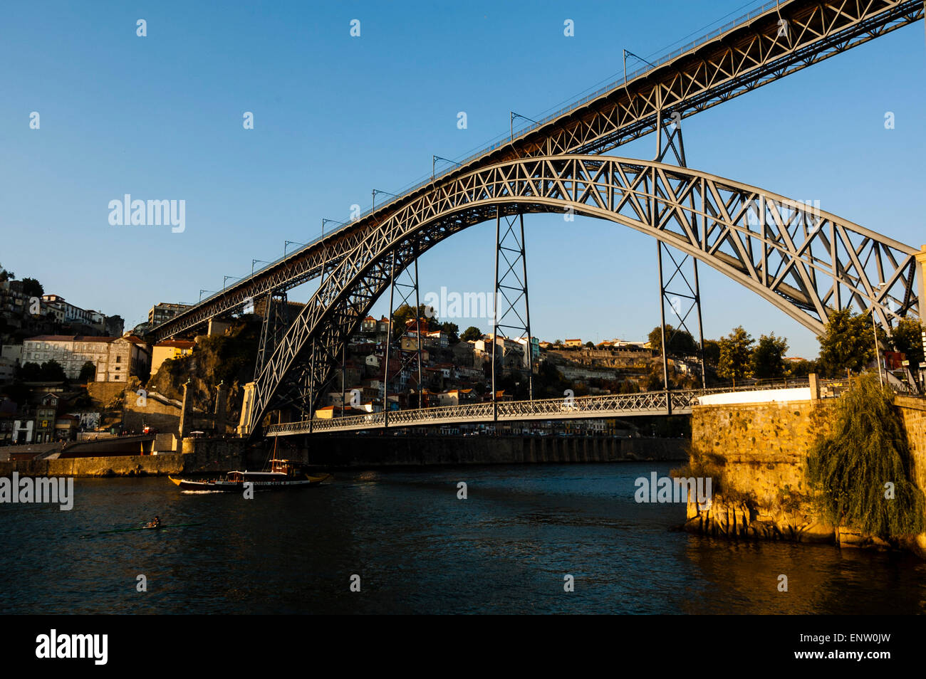 Brücke Dom Luis I, Ponte de Dom Luís I, Ponte Luís I, Douro River, Porto. Porto. Portugal Stockfoto