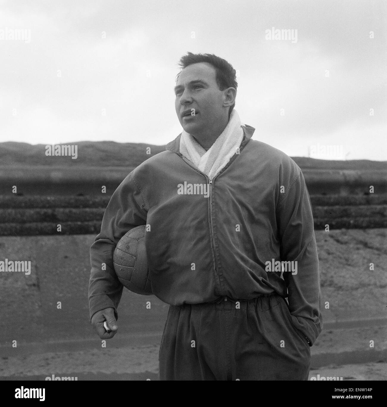 Norwich City Training in Blackpool. Manager Lol Morgan. 7. März 1967. Stockfoto