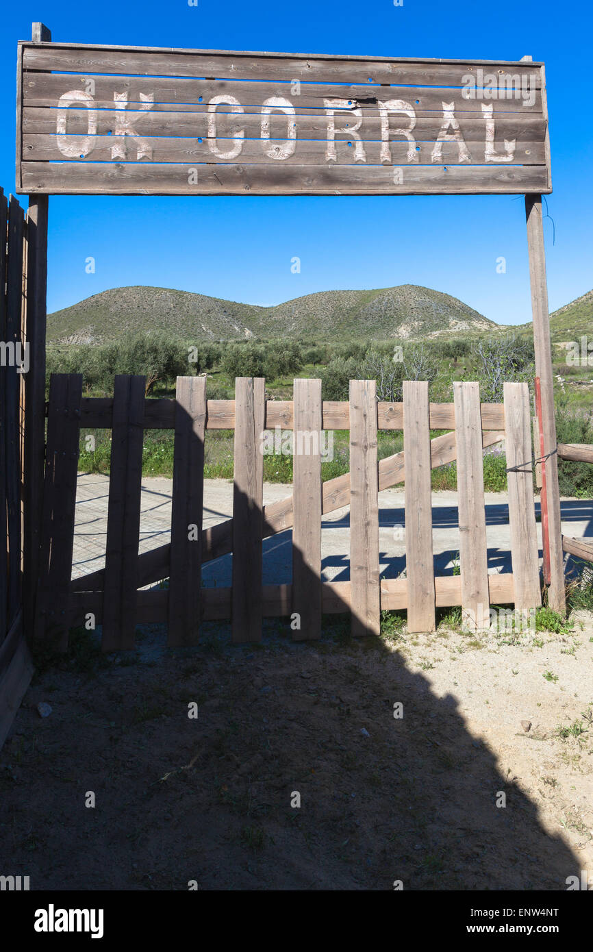 westlichen Themenpark in Tabernas, Andalusien Spanien Stockfoto