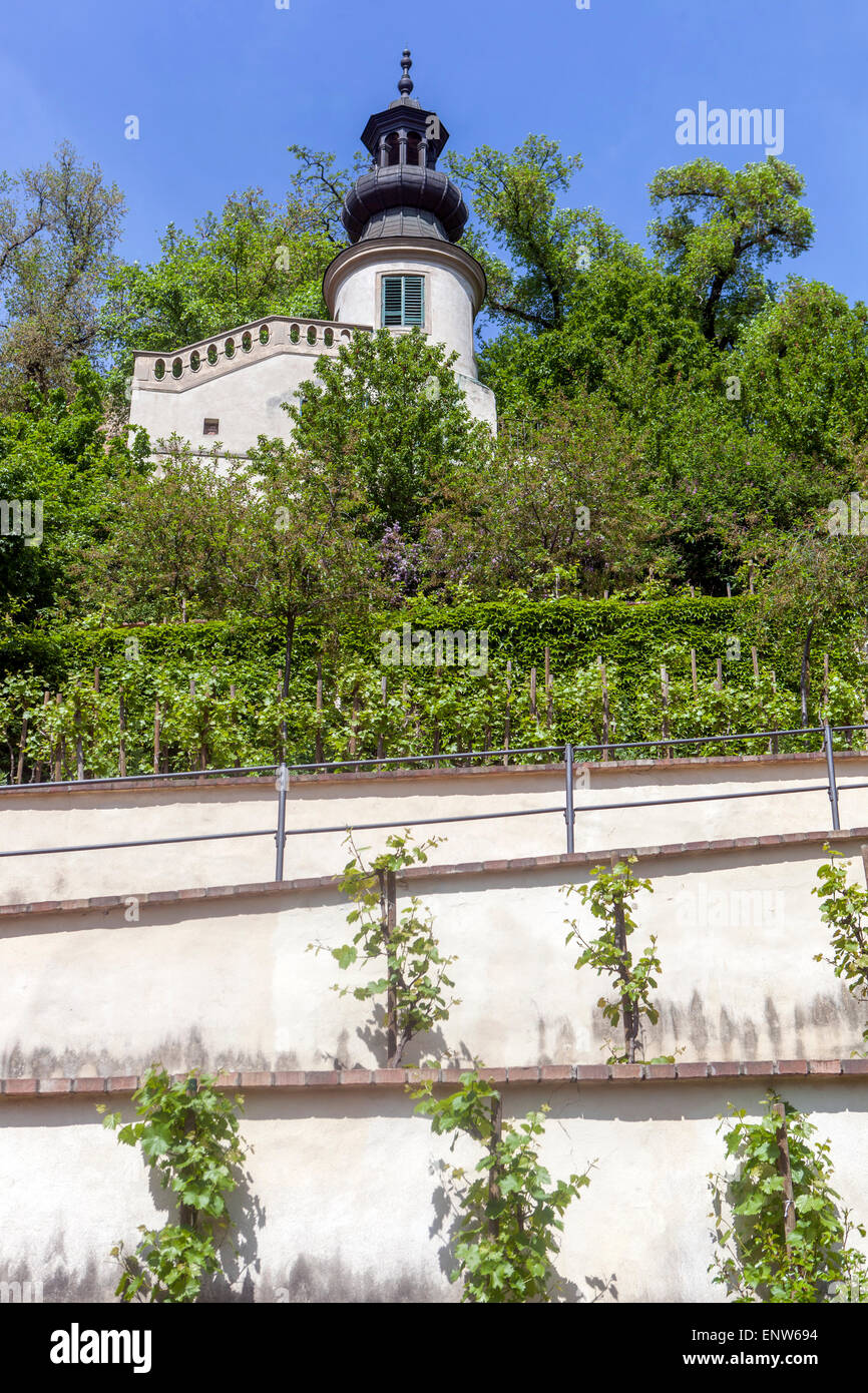 Romantische Fürstenberg Garten, den südlichen Hang der Prager Burg Mala Strana Tschechische Republik Stockfoto