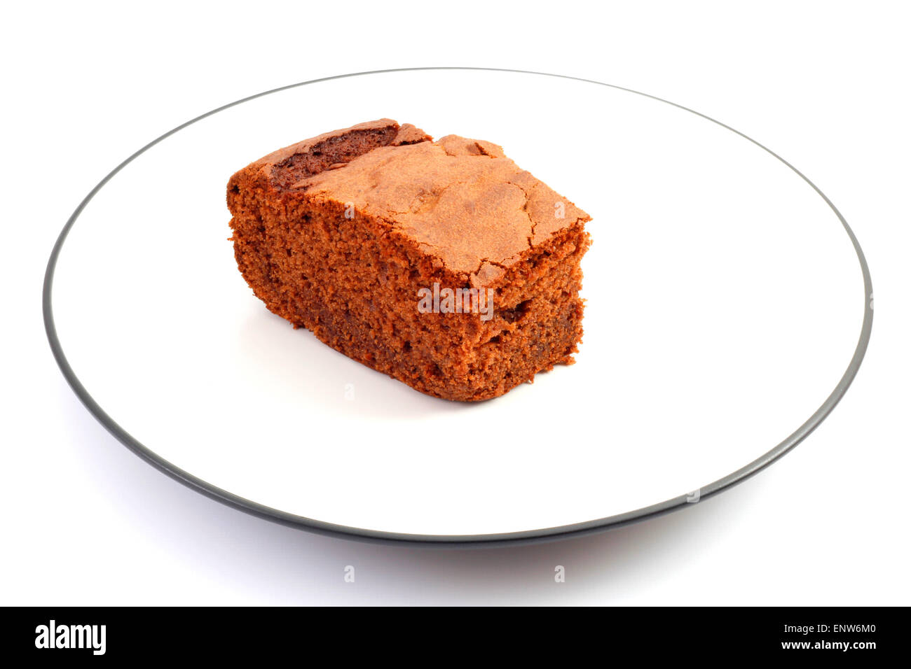 Schokolade Kuchen essen köstliche süße in einer Platte Stockfoto