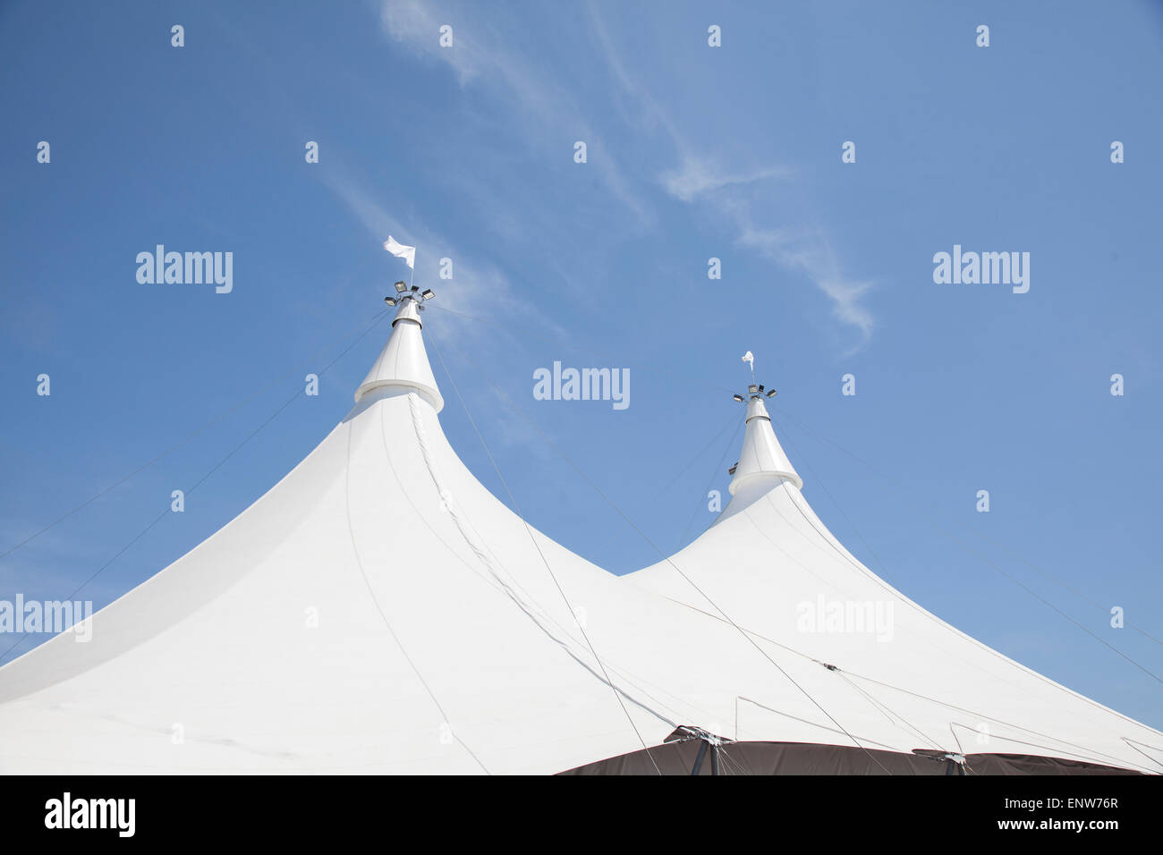 Weißer Pavillon Zelt Struktur Stockfoto