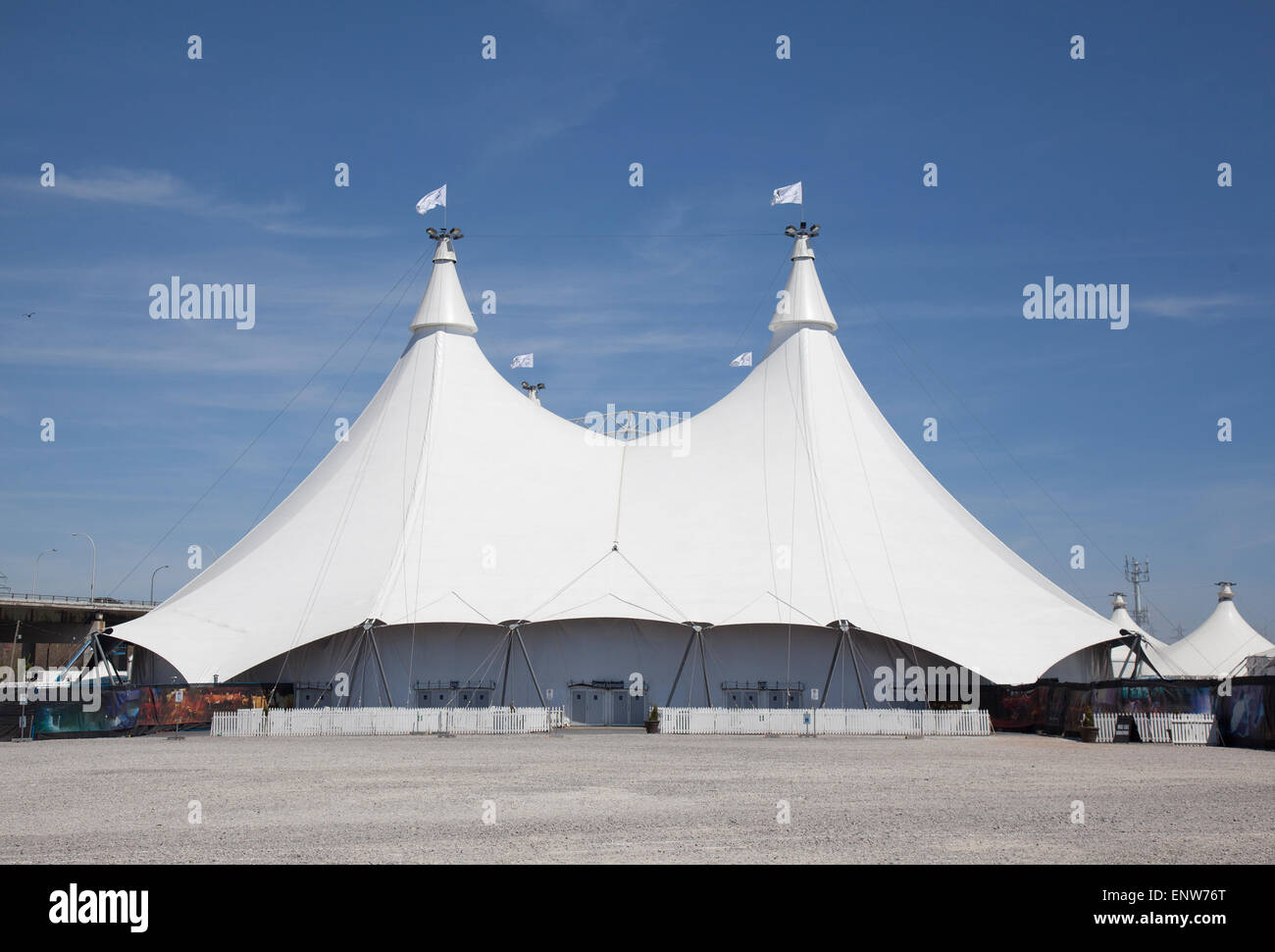 Weißer Pavillon Zelt Struktur Stockfoto