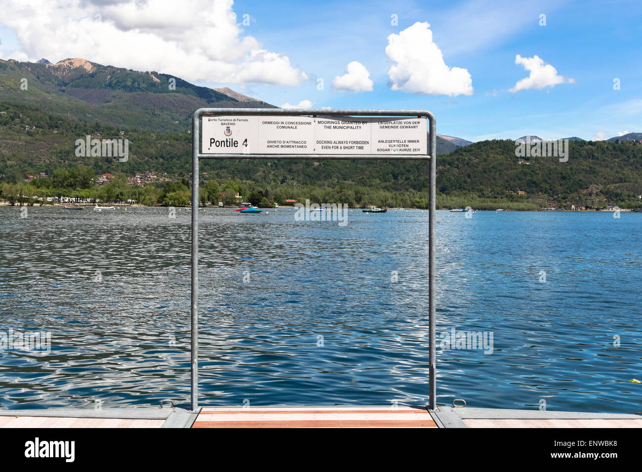 Feriolo di Baveno Hafen Stockfoto