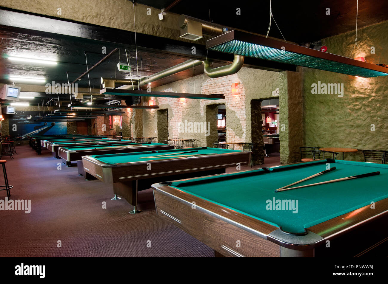 Billard-Zimmer Stockfoto