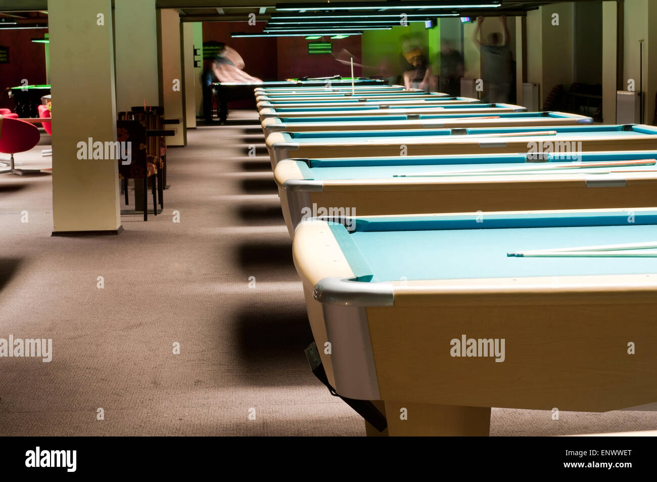 Billard-Zimmer Stockfoto