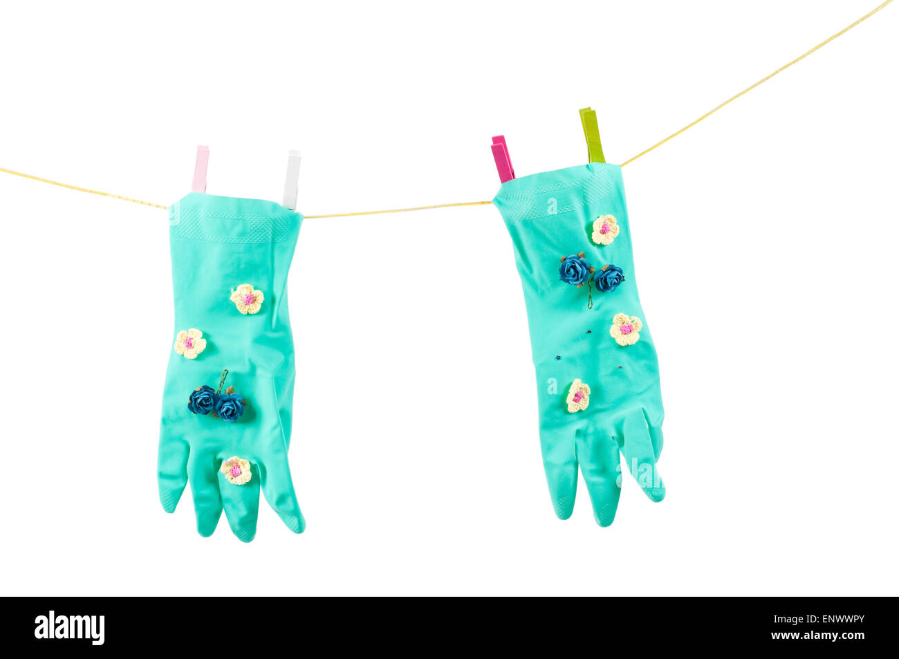 Konzeptionelle Foto mit Handschuhen Stockfoto