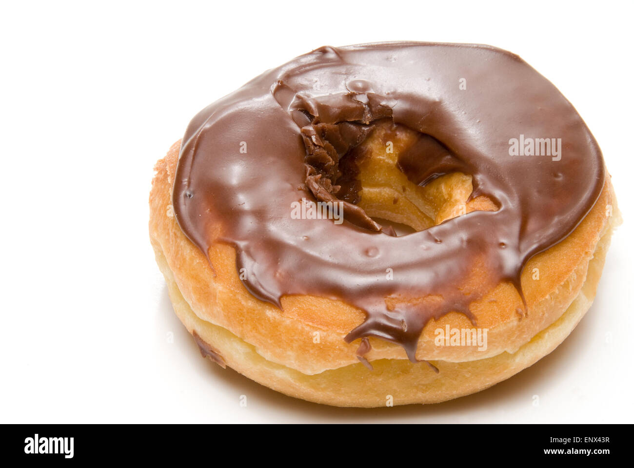 Überdachte Schoko Donut Stockfoto
