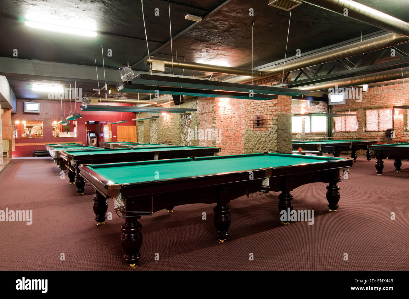 Billard-Zimmer Stockfoto