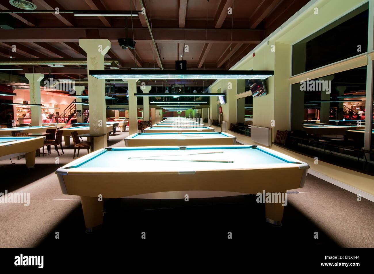 Billard-Zimmer Stockfoto