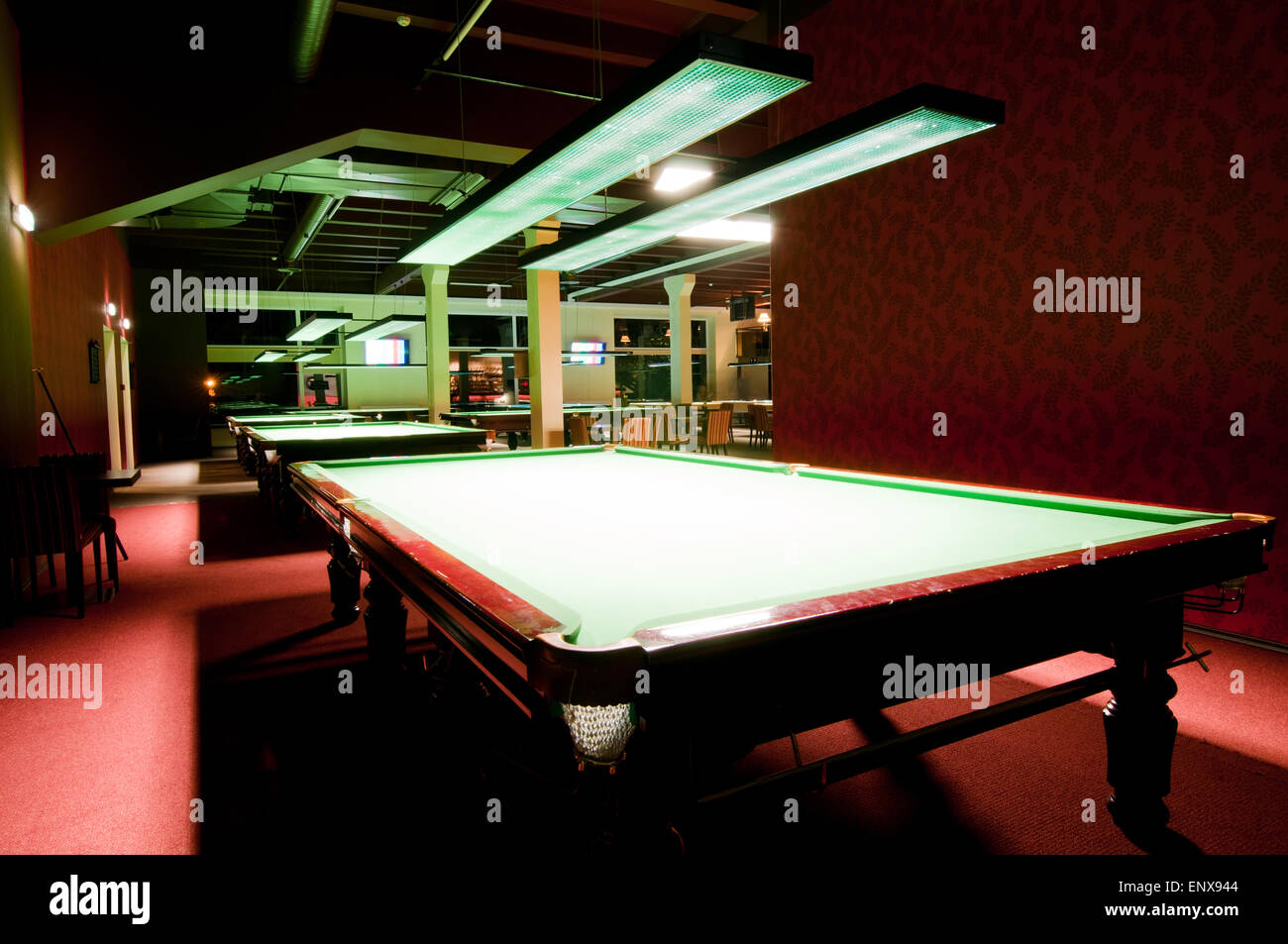 Billard-Zimmer Stockfoto