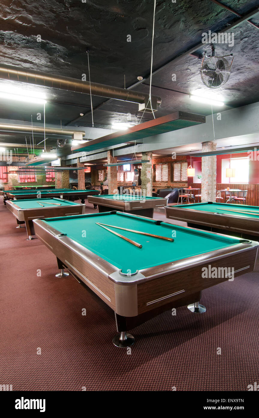 Billard-Zimmer Stockfoto