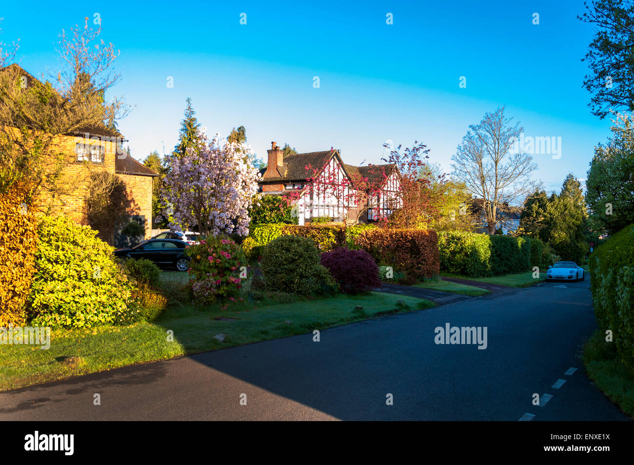 Pendler Gürtel Häuser Wohneigentum in Dorking Surrey UK Stockfoto