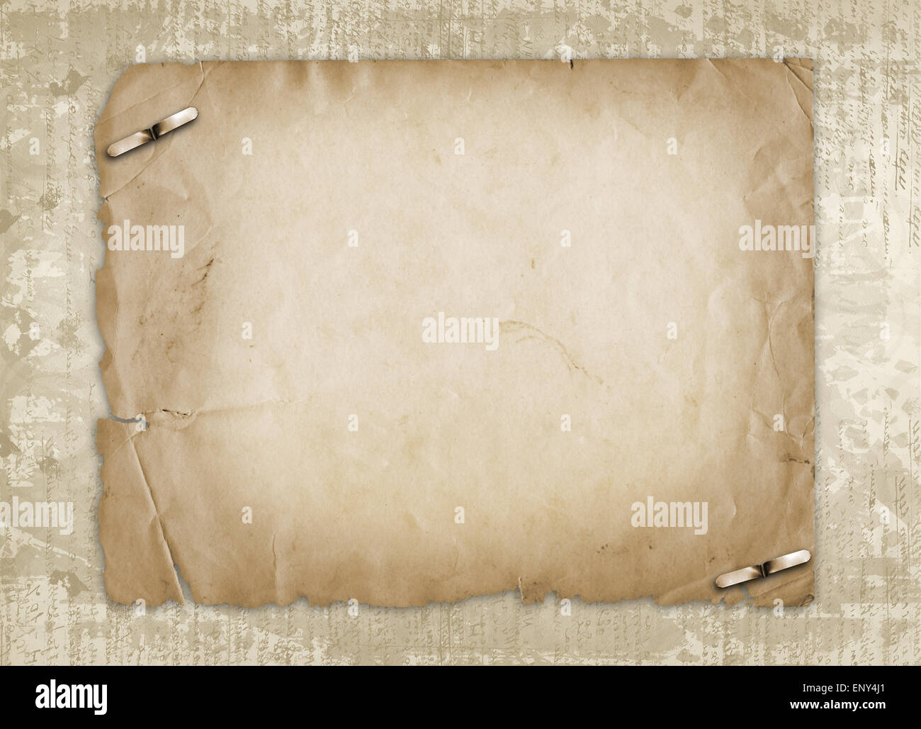 Grunge entfremdet Papier Design im Scrapbooking-Stil auf dem abstrakten Hintergrund Stockfoto