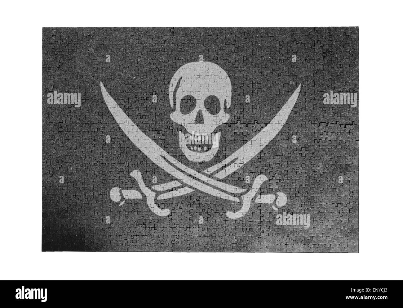 Große Puzzle von 1000 Stück - Flag - Piraten Stockfoto