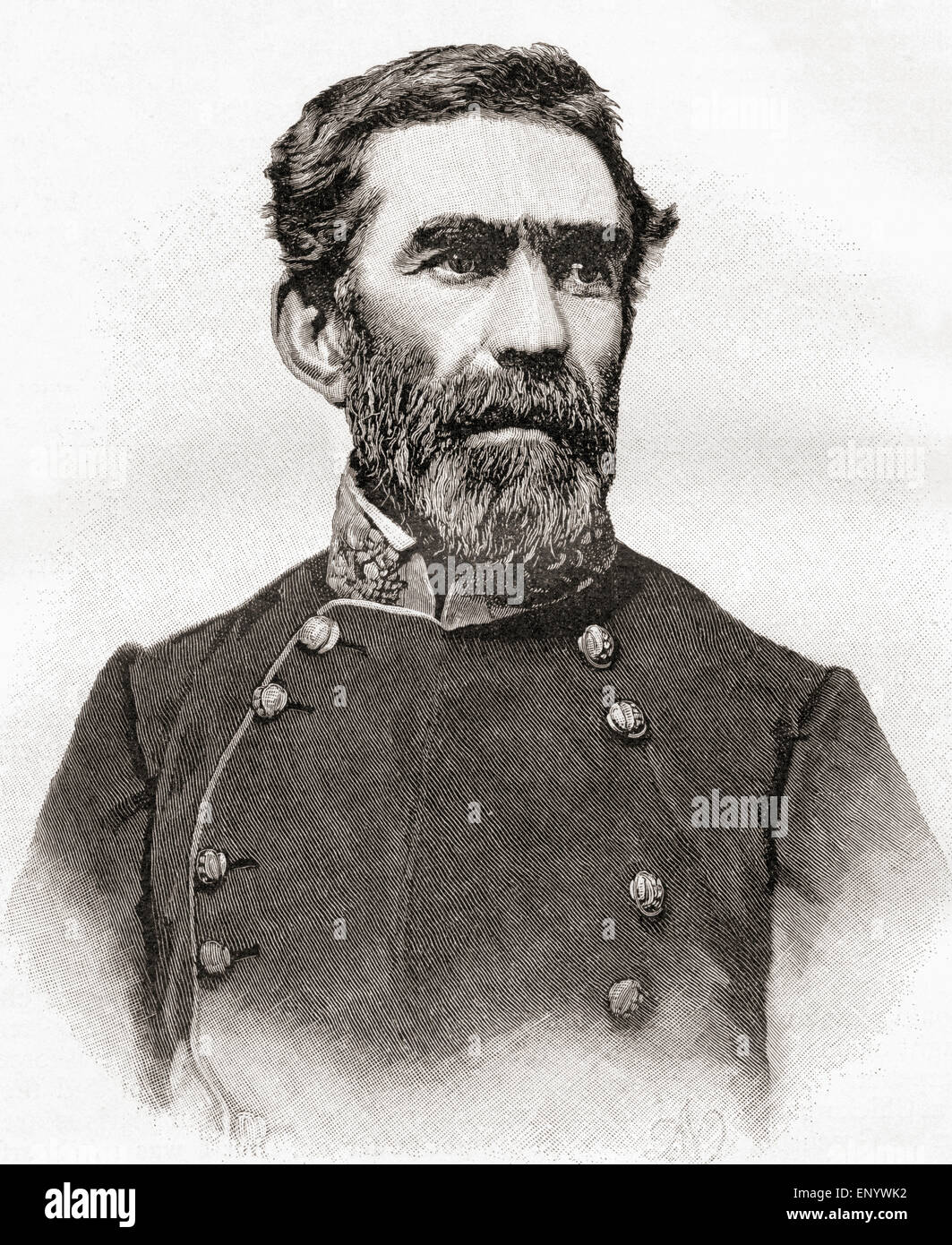 General Braxton Bragg, 1817 –1876.  Berufsoffizier der United States Army und General der Konföderierten Staaten Armee er wurde erster Kommandant in der westlichen Kriegsschauplatz des amerikanischen Bürgerkrieges. Stockfoto