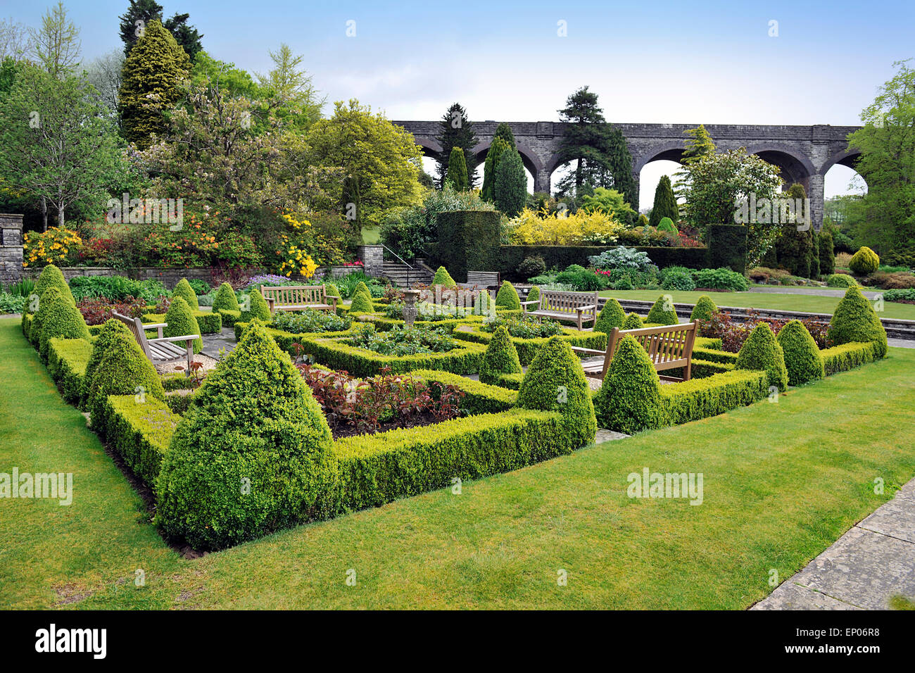 Kilver Court Gardens, Sharpham Park, Shepton Mallet, Somerset, im Besitz von Roger und Monty Saul, Gründer von Mulberry. Stockfoto