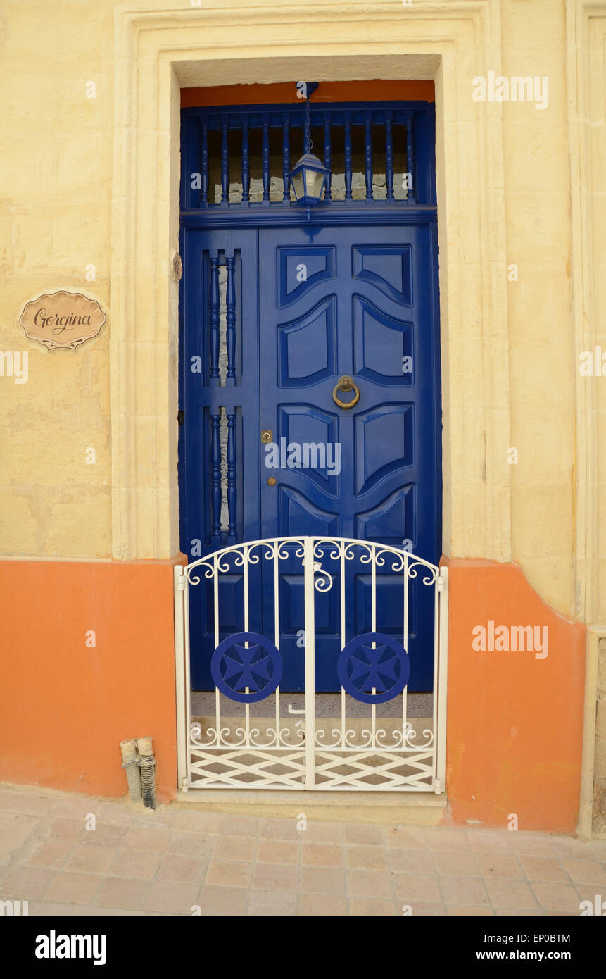 typische Haustür in Vittoriosa, Malta Stockfoto