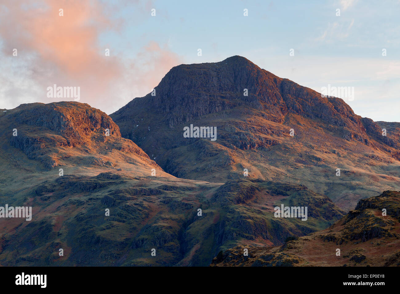 Hecht von Stickle Sidelit durch weiche Morgenlicht, englischen Lake District Stockfoto