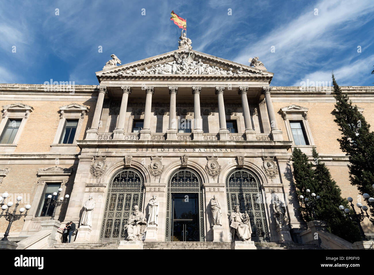 Biblioteca Nacional de España, Madrid, Spanien Stockfoto