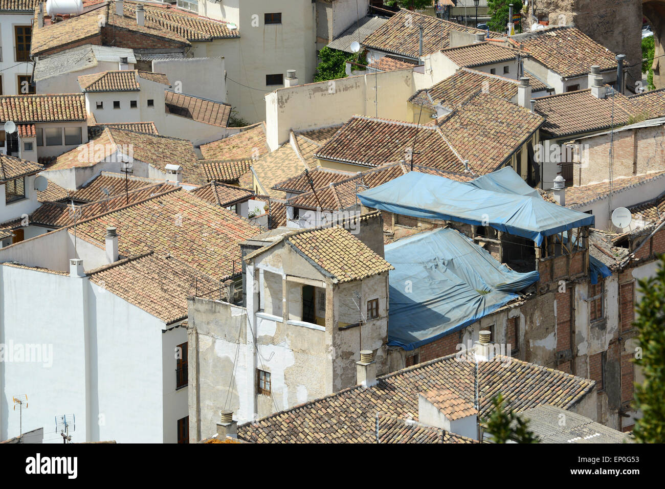 Wohngebiet Haus Häuser Wohnungen Dächer Granada Spanien Stockfoto