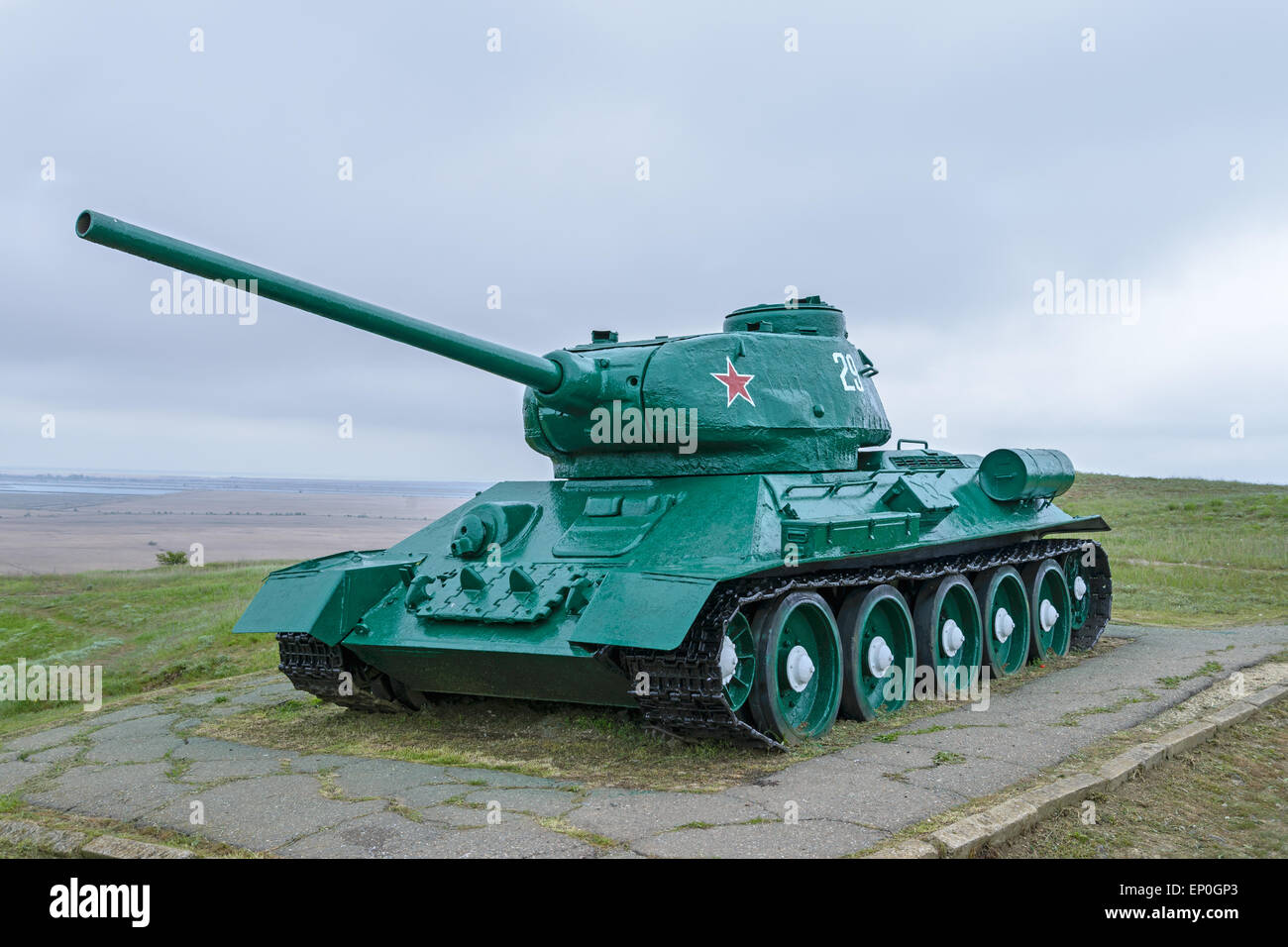 Panzer t-34 befindet sich im Museum unter freiem Himmel Stockfoto