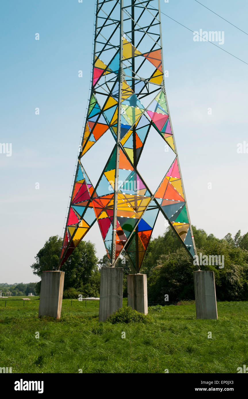 Hochspannung Pole Kunst Ruhr Ruhr Bezirk NRW-Deutschland Stockfoto