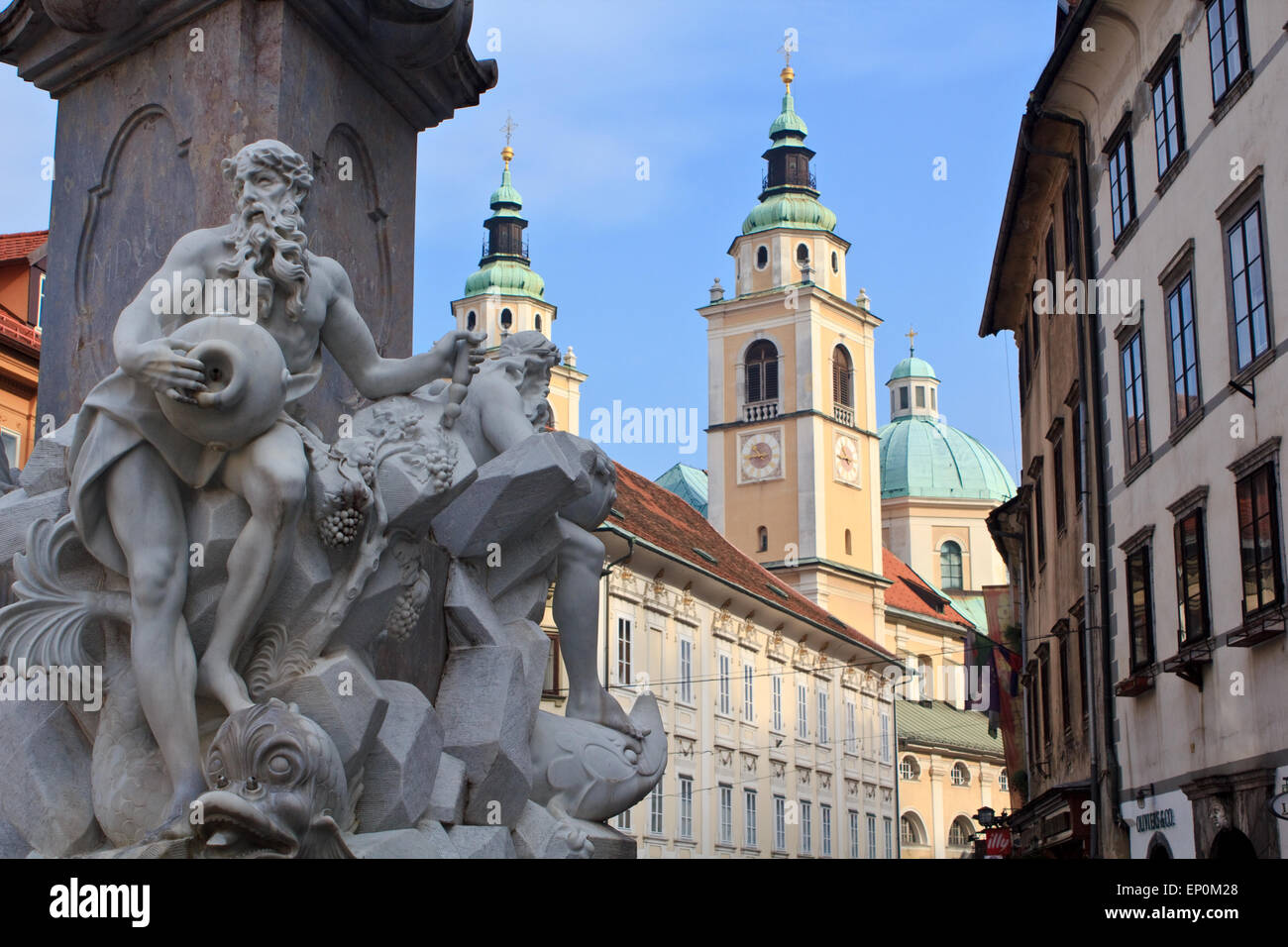 Altstadt von Ljubljana Stockfoto