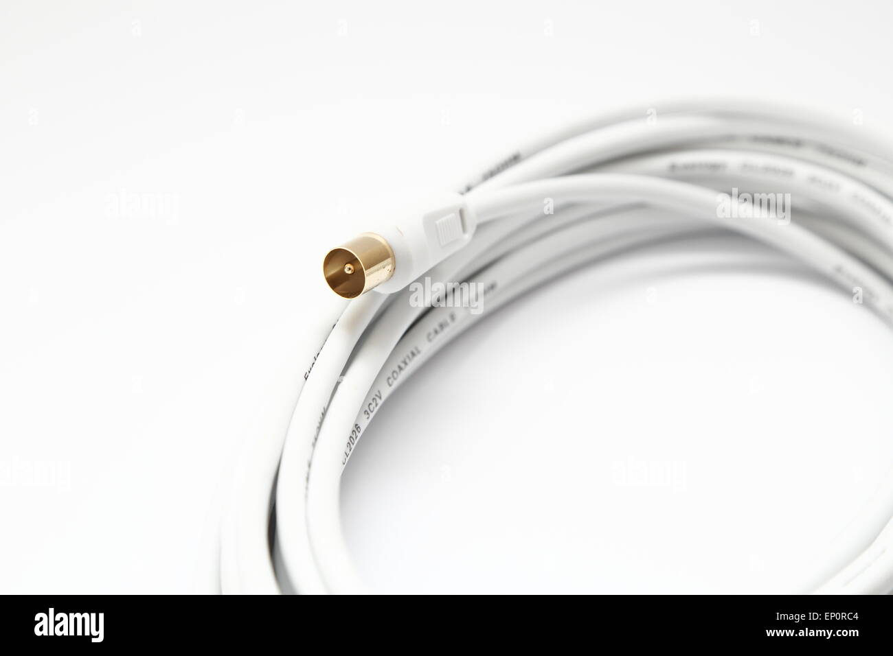 Koaxial-Kabel für den Anschluss von Antennen. Stockfoto