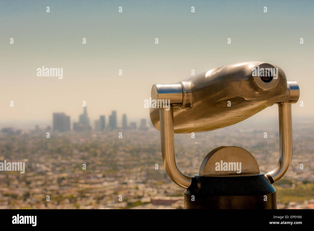 Anzeigen von Rahmen und Skyline in Los Angeles, Kalifornien Stockfoto
