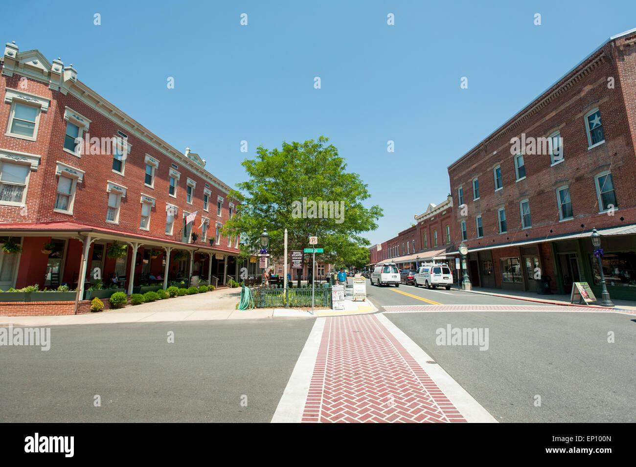 Straßenbild der Innenstadt von Berlin, Maryland, USA Stockfoto