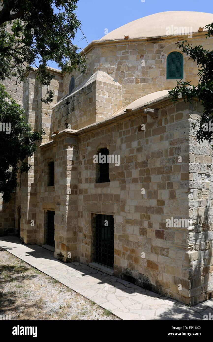 Moschee, Larnaca, Zypern, Hala Sultan Tekkesi, Hala Sultan Tekke. Stockfoto