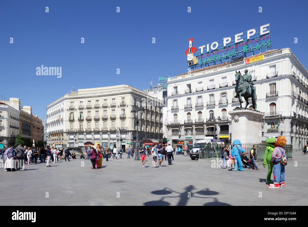 Sol Platz Puerta del Sol, Madrid, Spanien Stockfoto