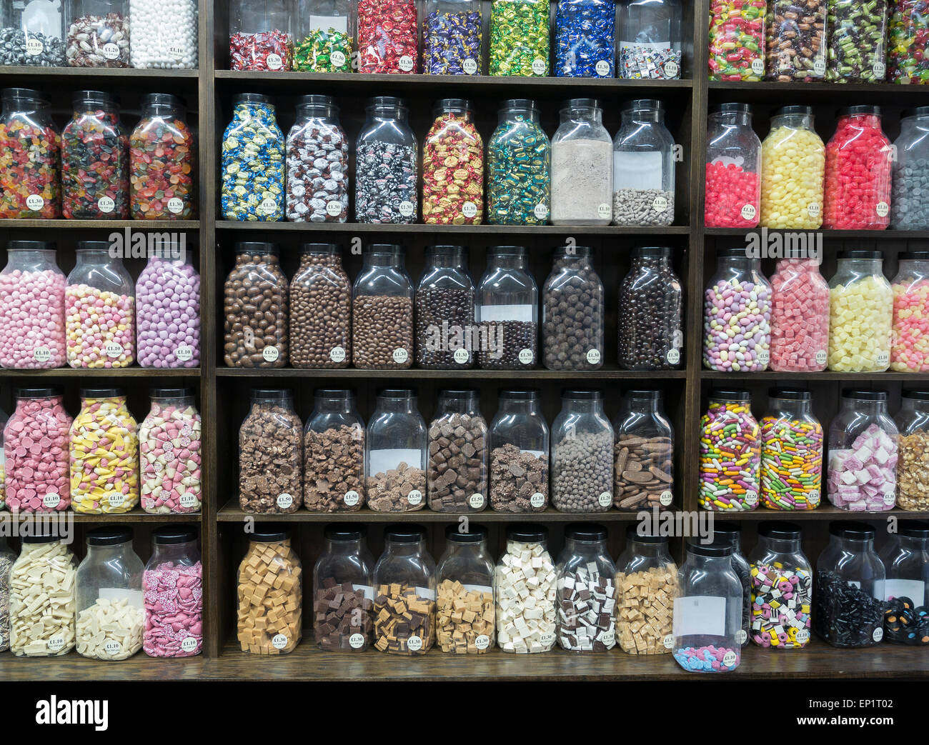 Süßigkeiten in süßen Shop, England Stockfoto