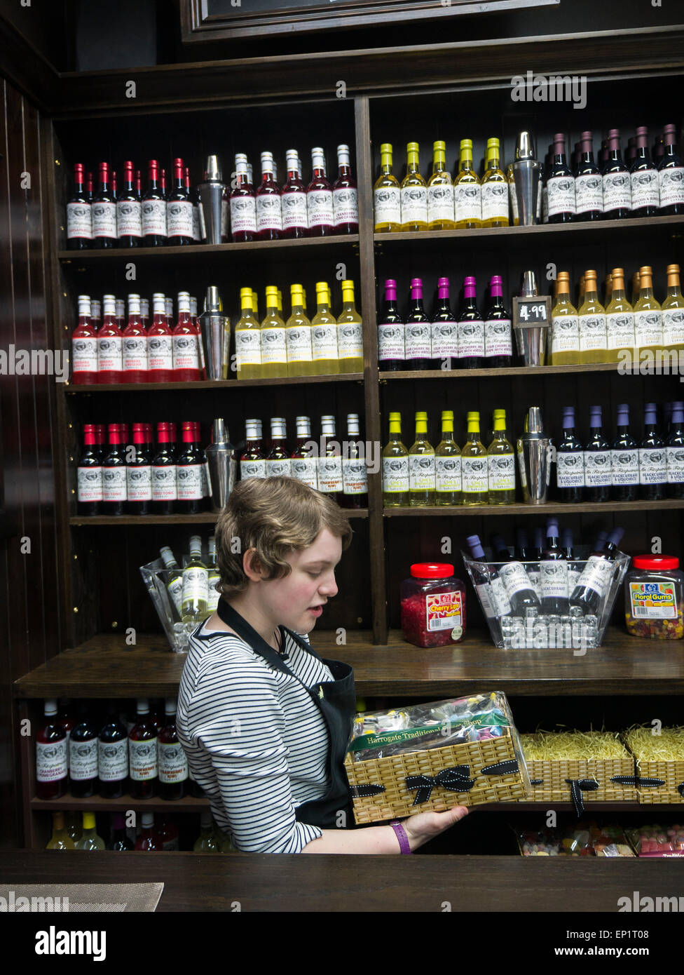 Süßigkeiten und Temperance Shop, Harrogate Stockfoto