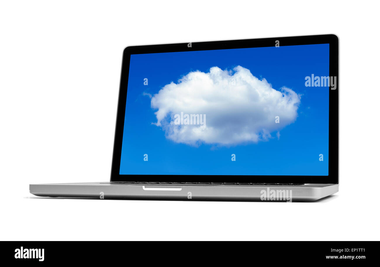 Cloud computing – Schneidepfad enthalten Stockfoto